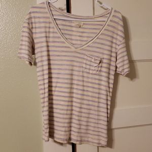 XS Aerie Lounge V-neck Multi-Colored Stripe Top.